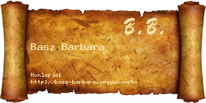 Basz Barbara névjegykártya